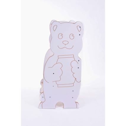 Učiaca veža BEAR biela/javor