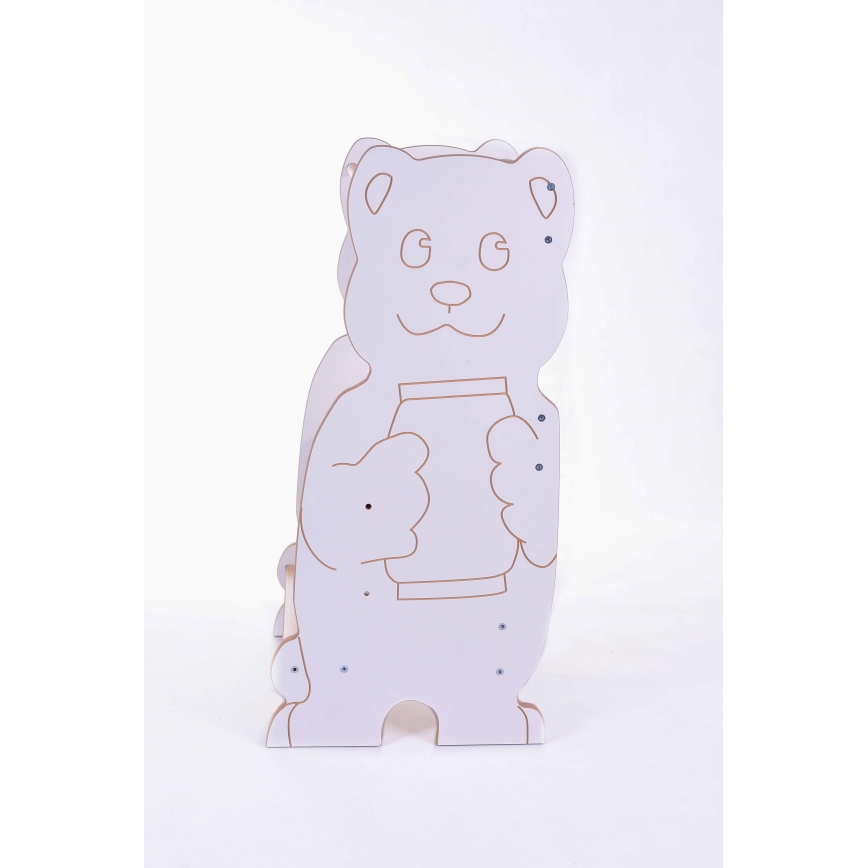 Učiaca veža BEAR biela/javor