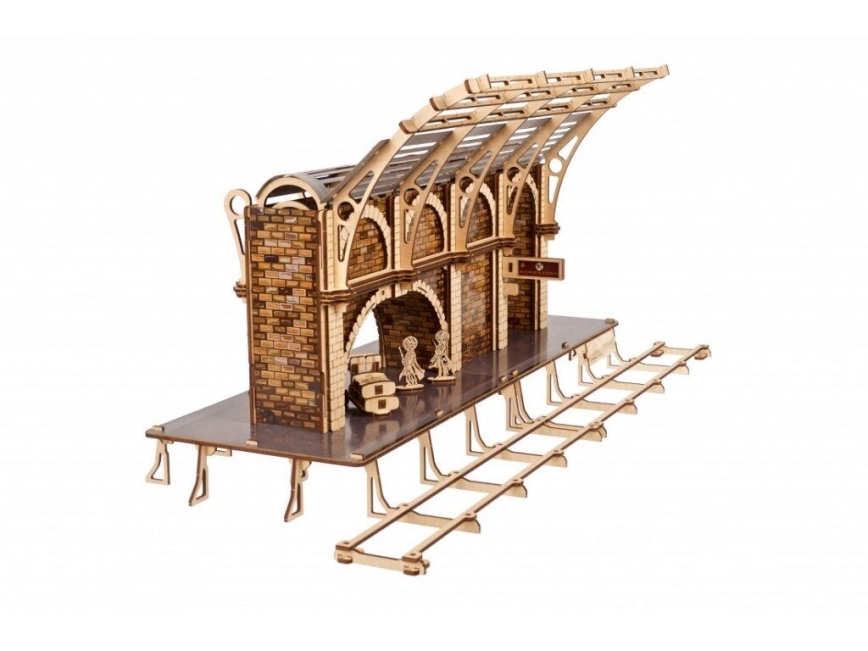 Ugears - 3D drevenené mechanické puzzle Harry Potter vlakové nástupisko