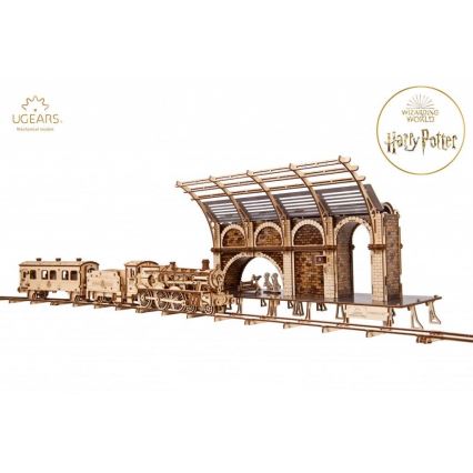 Ugears - 3D drevenené mechanické puzzle Harry Potter vlakové nástupisko