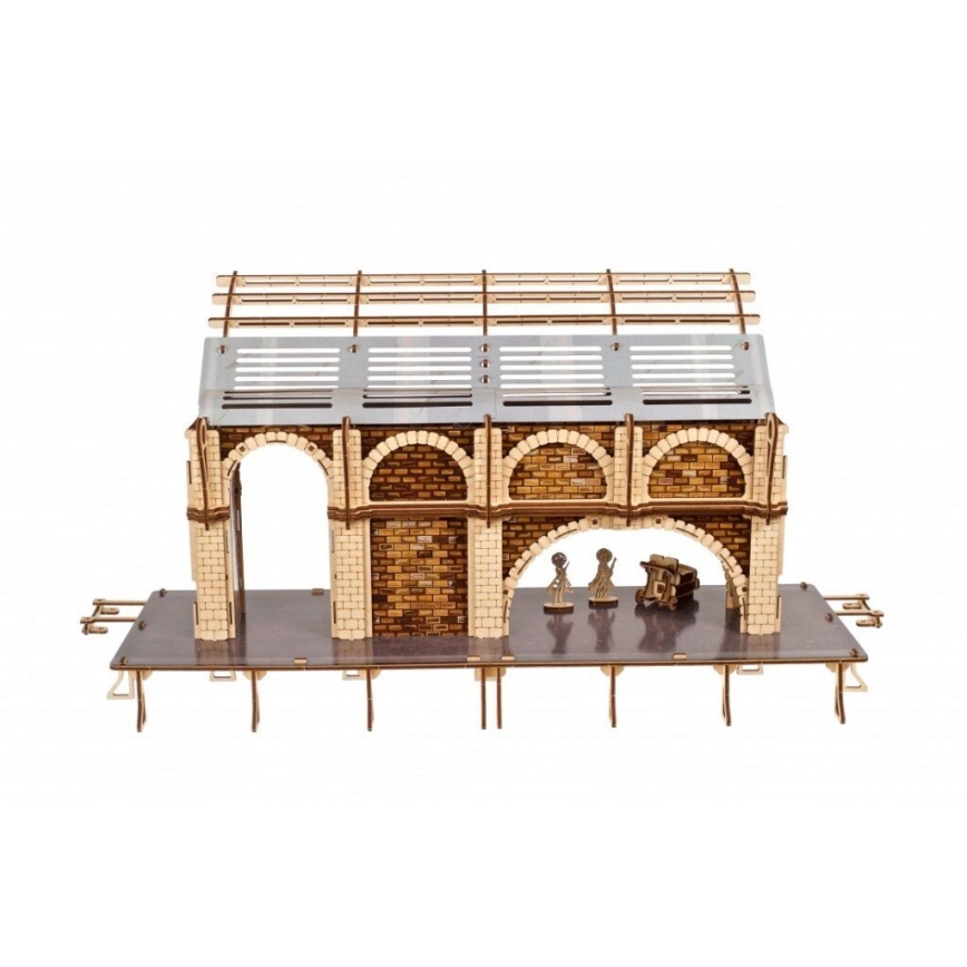 Ugears - 3D drevenené mechanické puzzle Harry Potter vlakové nástupisko