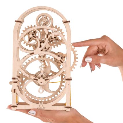 Ugears - 3D drevenené mechanické puzzle Hodinový strojček