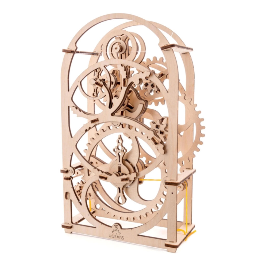 Ugears - 3D drevenené mechanické puzzle Hodinový strojček