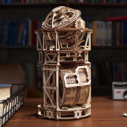 Ugears - 3D drevenené mechanické puzzle Hodinový strojček s tourbillonom