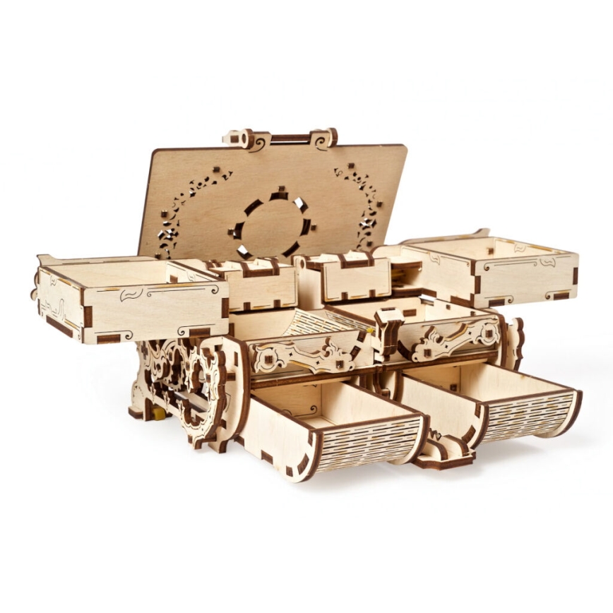 Ugears - 3D drevenené mechanické puzzle Starožitná šperkovnica