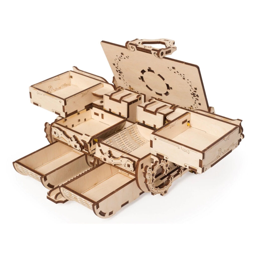 Ugears - 3D drevenené mechanické puzzle Starožitná šperkovnica