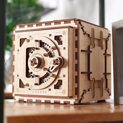 Ugears - 3D drevenené mechanické puzzle Trezor