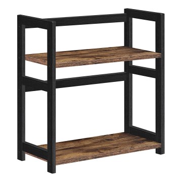 Úložná polica MARGE hnedá/čierna