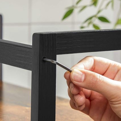 Úložná polica MARGE hnedá/čierna