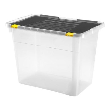 Úložný box 100 l čierna/číra