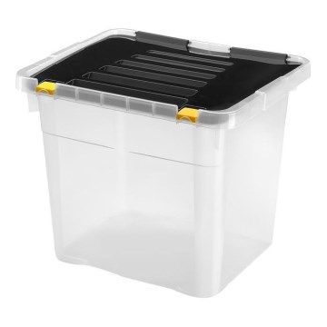 Úložný box 36 l čierna/číra