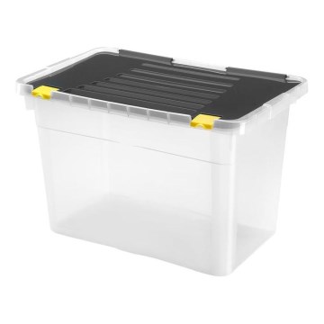 Úložný box 54 l čierna/číra