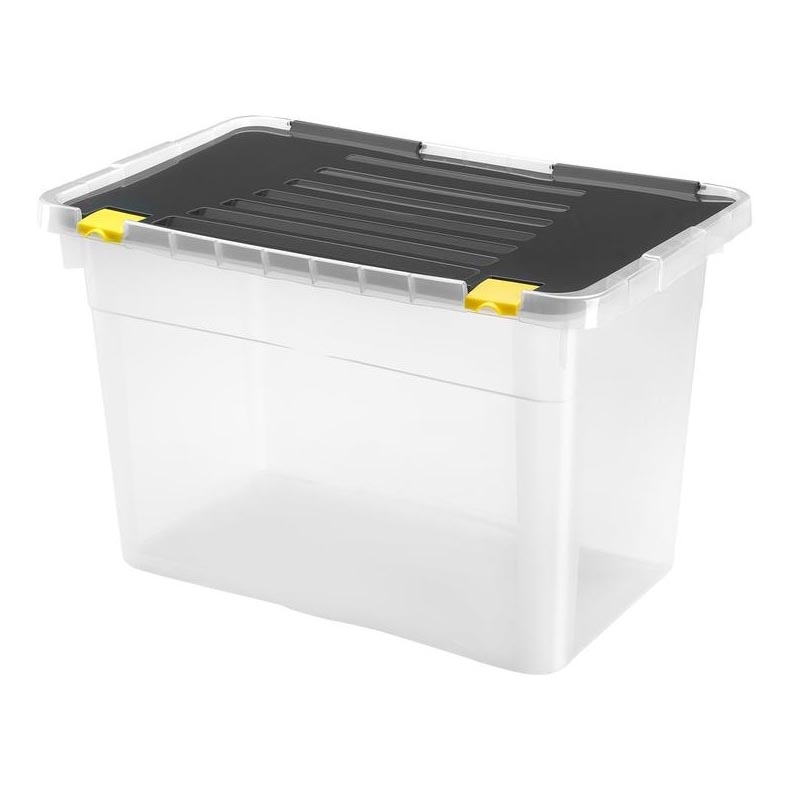 Úložný box 54 l čierna/číra