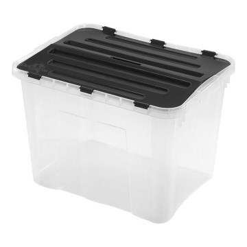 Úložný box DRAGON 42 l čierna/číra