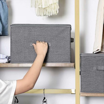 Úložný box so zipsom 3 ks CURAN sivý