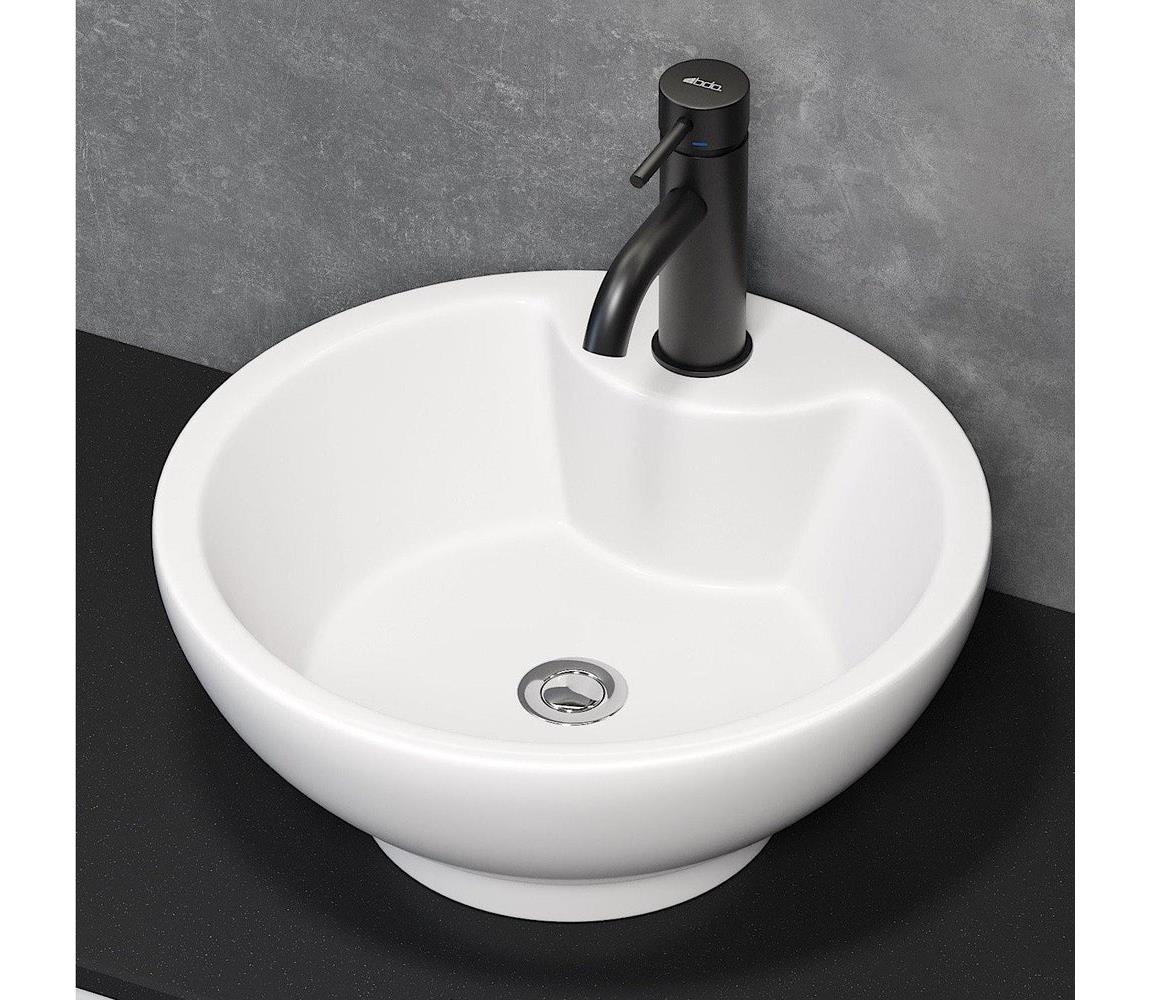 BATH DELUXE Umývadlo na dosku DRAMMEN, priemer 40,1 cm, keramika/biela 06-045-11-11-00