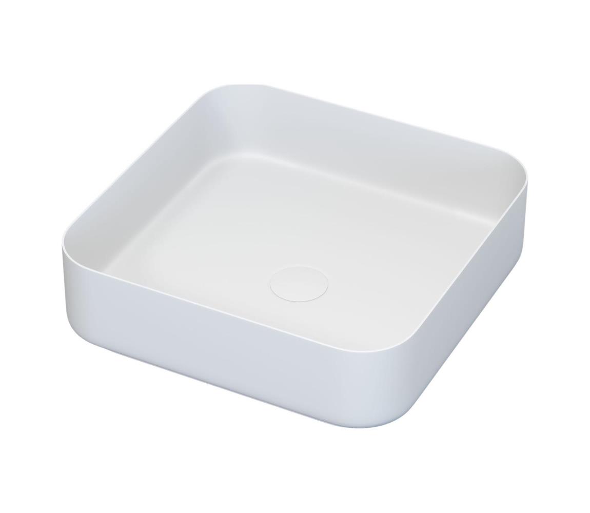 BATH DELUXE Umývadlo na dosku LJORDAL 40x40 cm oceľ/biela 06-040-17-01-00
