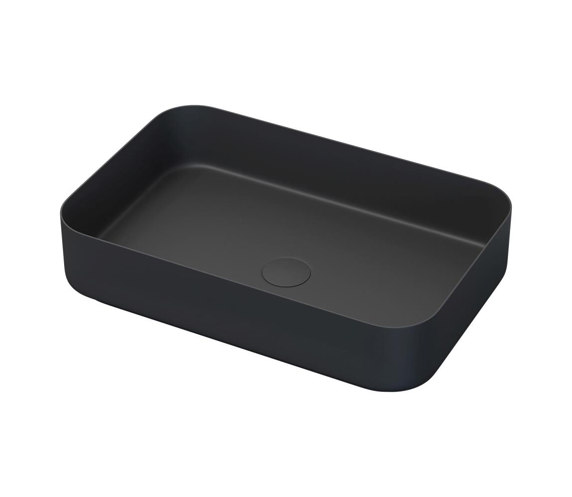 BATH DELUXE Umývadlo na dosku LJORDAL 52x34 cm oceľ/čierna 06-052-18-02-00