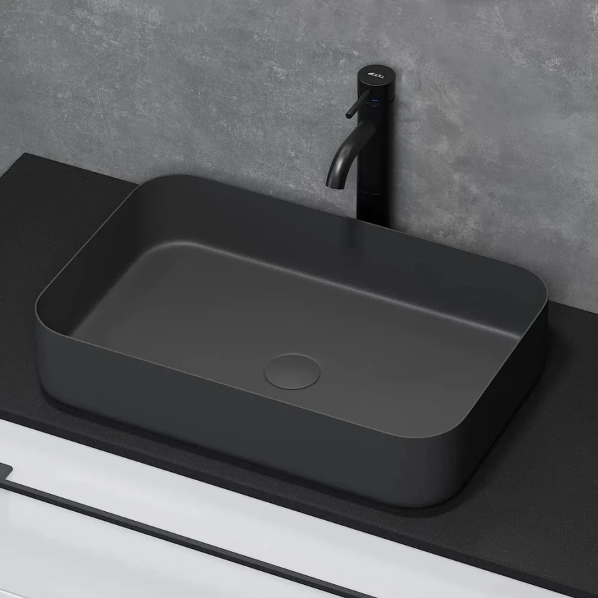 Umývadlo na dosku LJORDAL 52x34 cm oceľ/čierna