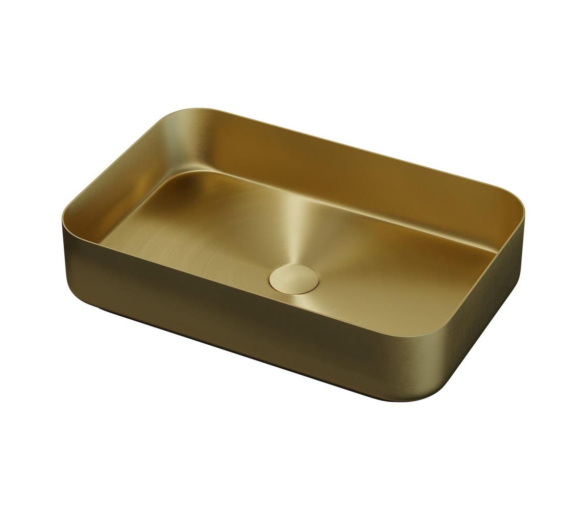 BATH DELUXE Umývadlo na dosku LJORDAL 52x34 cm oceľ/mosadz 06-052-18-70-00
