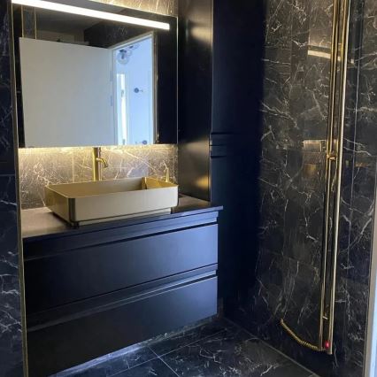 Umývadlo na dosku LJORDAL 52x34 cm oceľ/mosadz