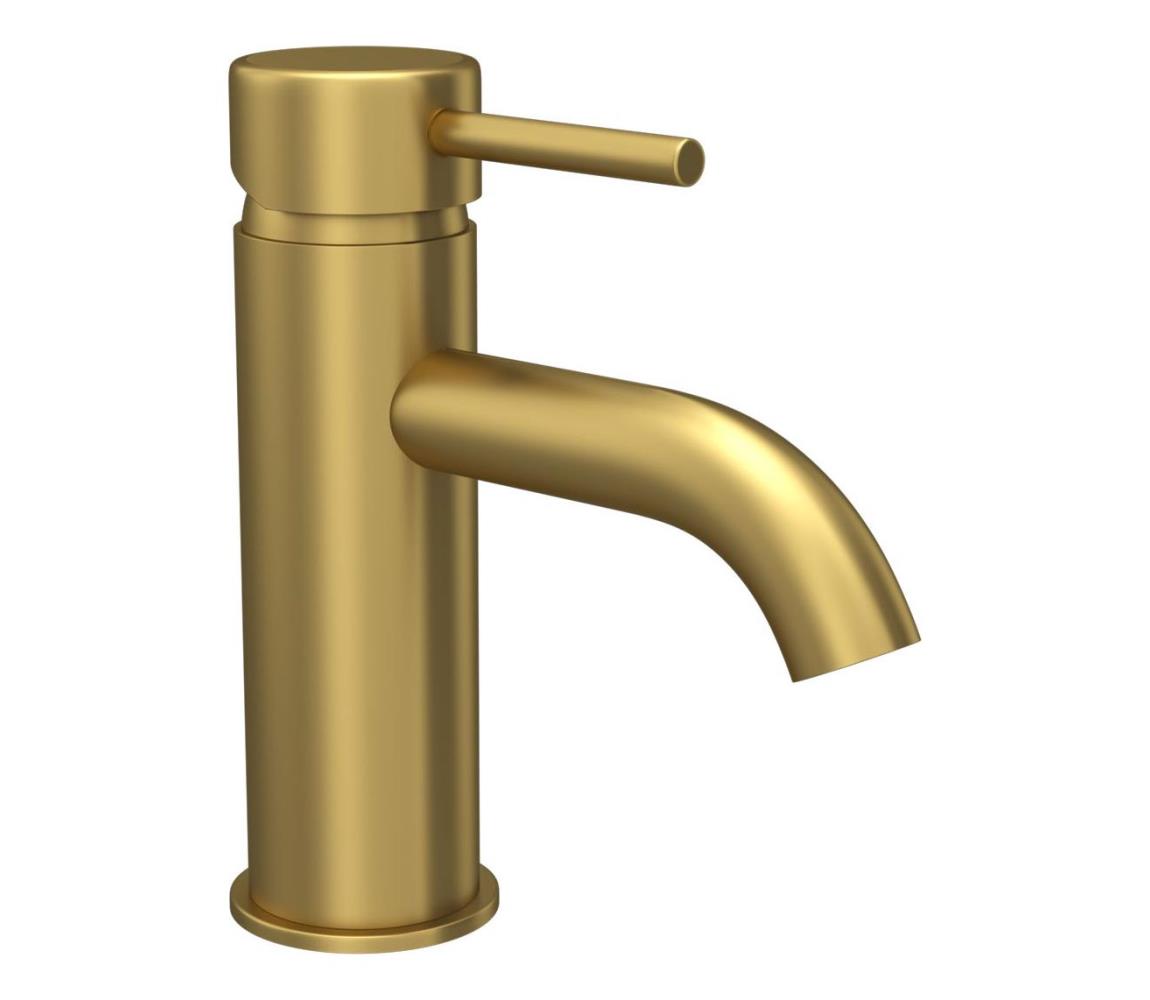 BATH DELUXE Umývadlová batéria DRAGOR 15,6 cm kartáčovaná mosadz 28-005-01-70-04