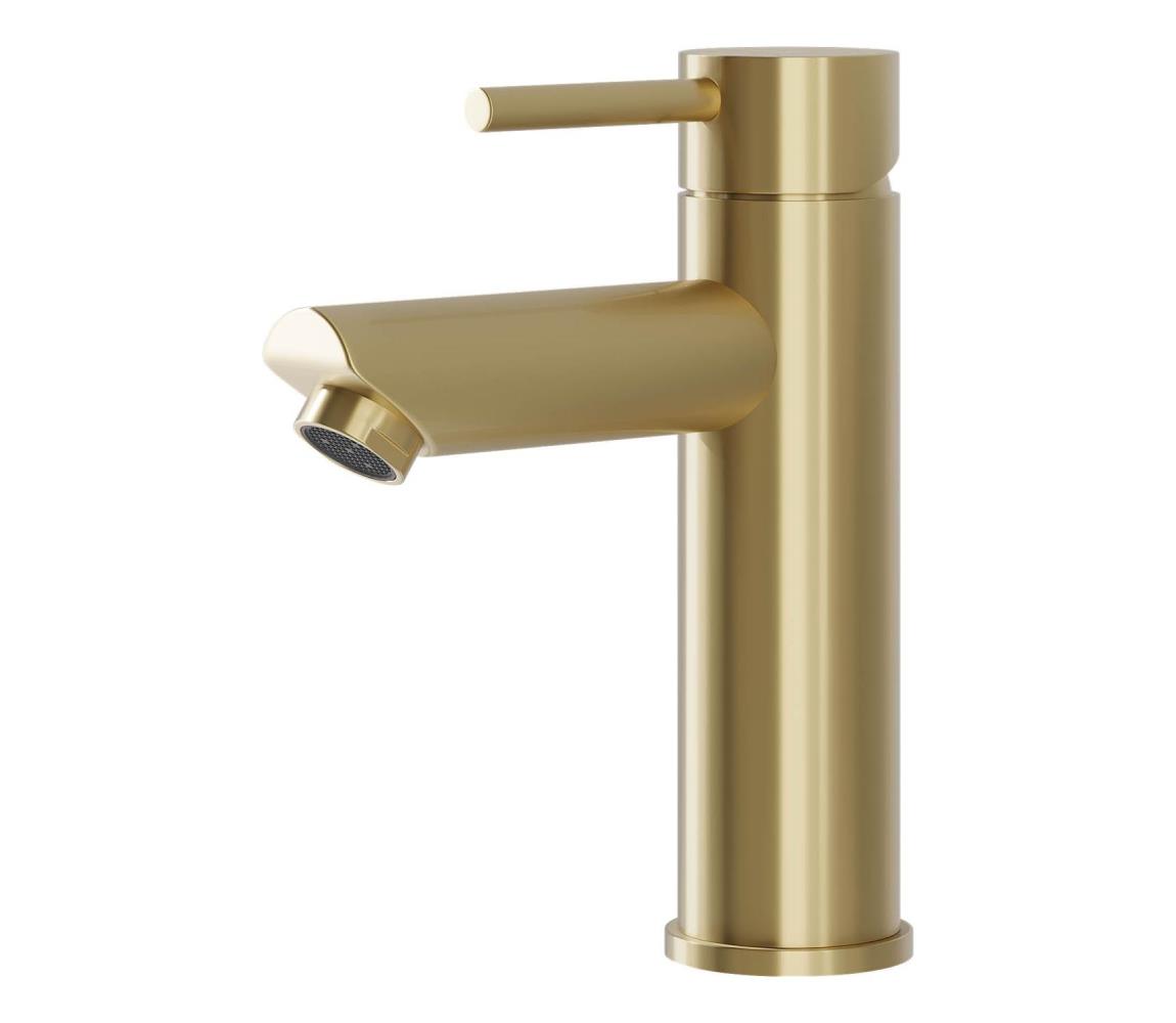 BATH DELUXE Umývadlová batéria RINGSTED 17,8 cm, kartáčovaná mosadz 28-017-03-70-02