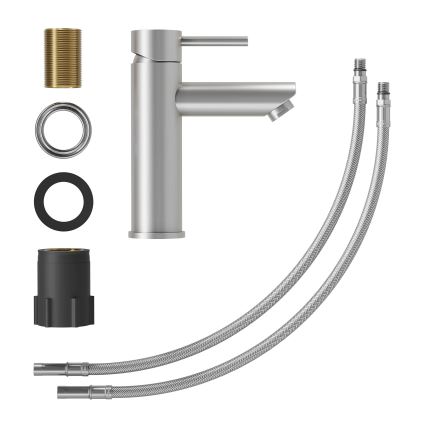 Umývadlová batéria RINGSTED 17,8 cm kartáčovaná nerezová oceľ