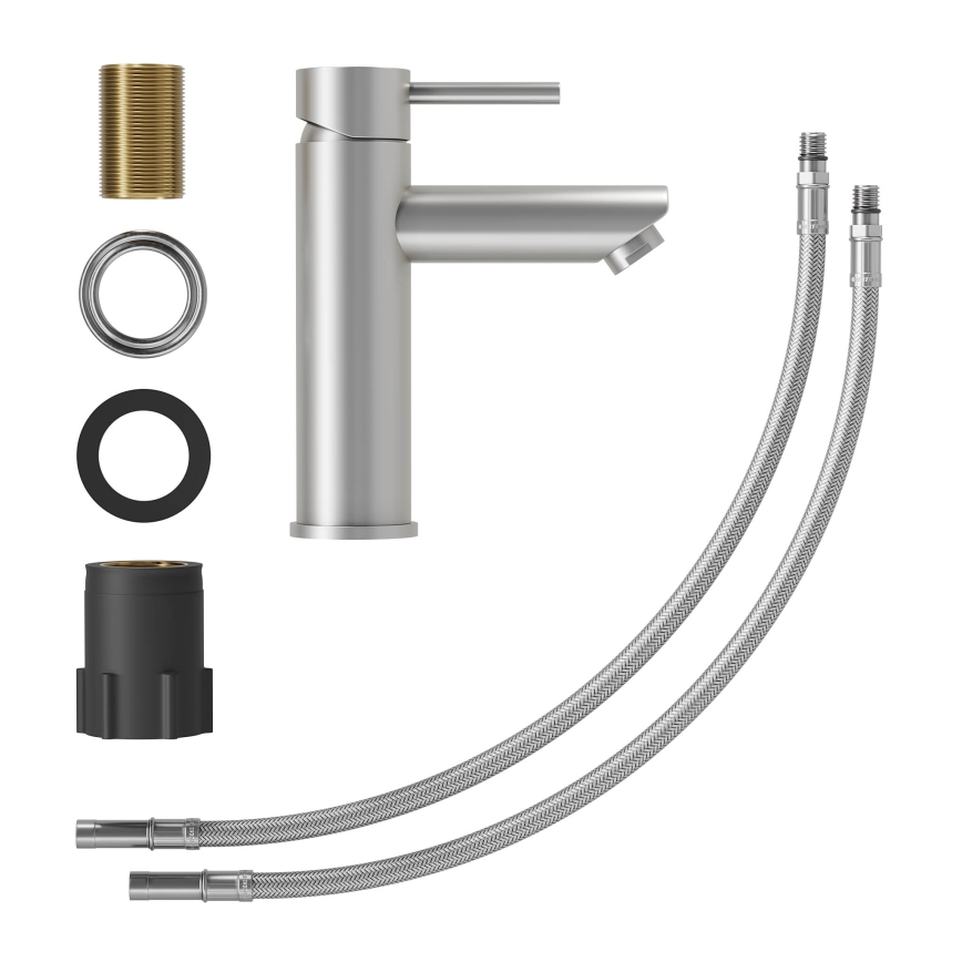 Umývadlová batéria RINGSTED 17,8 cm kartáčovaná nerezová oceľ