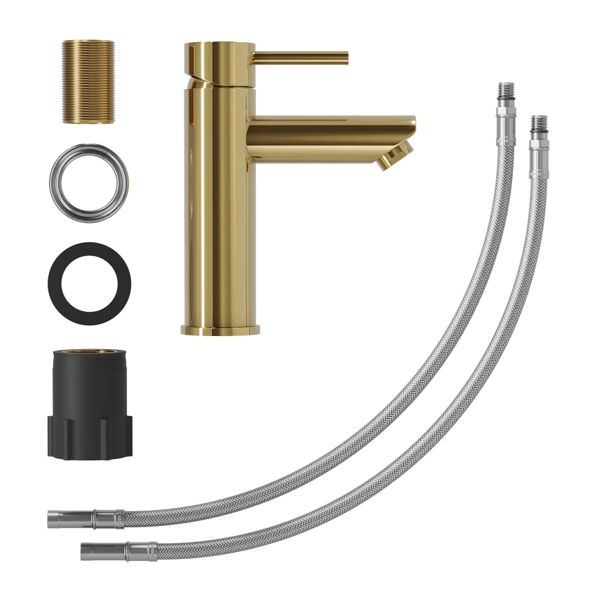 Umývadlová batéria RINGSTED 17,8 cm, lesklá mosadz