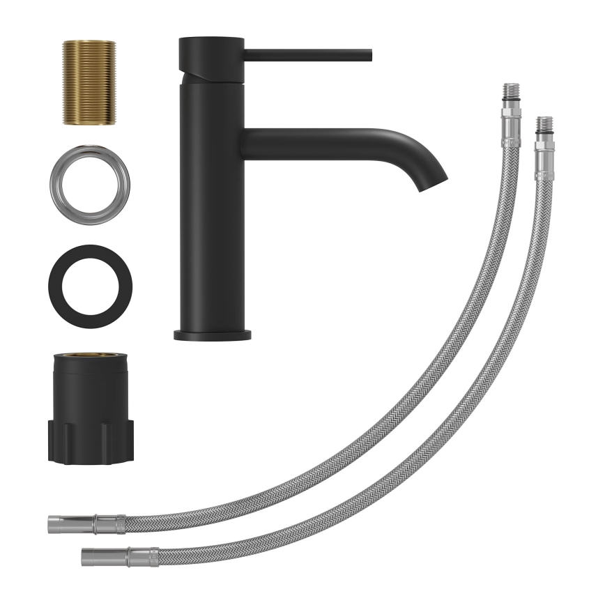 Umývadlová batéria SOVANG 18,3 cm matná čierna