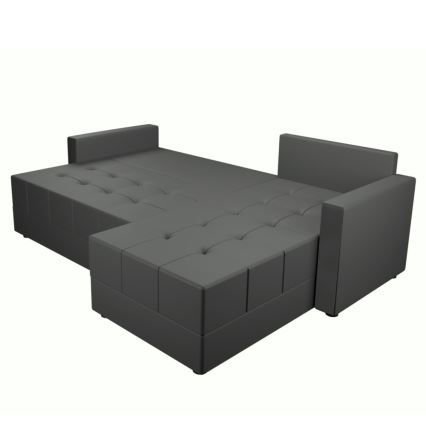 Univerzálna rohová rozkladacia sedacia súprava do tvaru L DUBLIN sivá