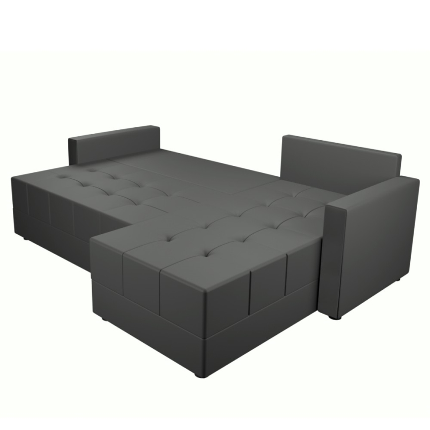 Univerzálna rohová rozkladacia sedacia súprava do tvaru L DUBLIN sivá