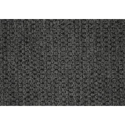 Textília je zobrazená v detaile. Je tmavosivá s jemnou, pravidelnou textúrou. Zdá sa byť tkaná z krátkych vlákien.