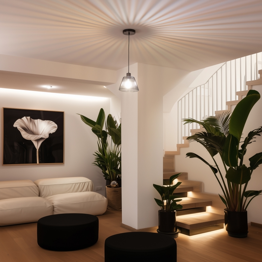 Univerzálne tienidlo CURITIBA pr. 21 cm čierne