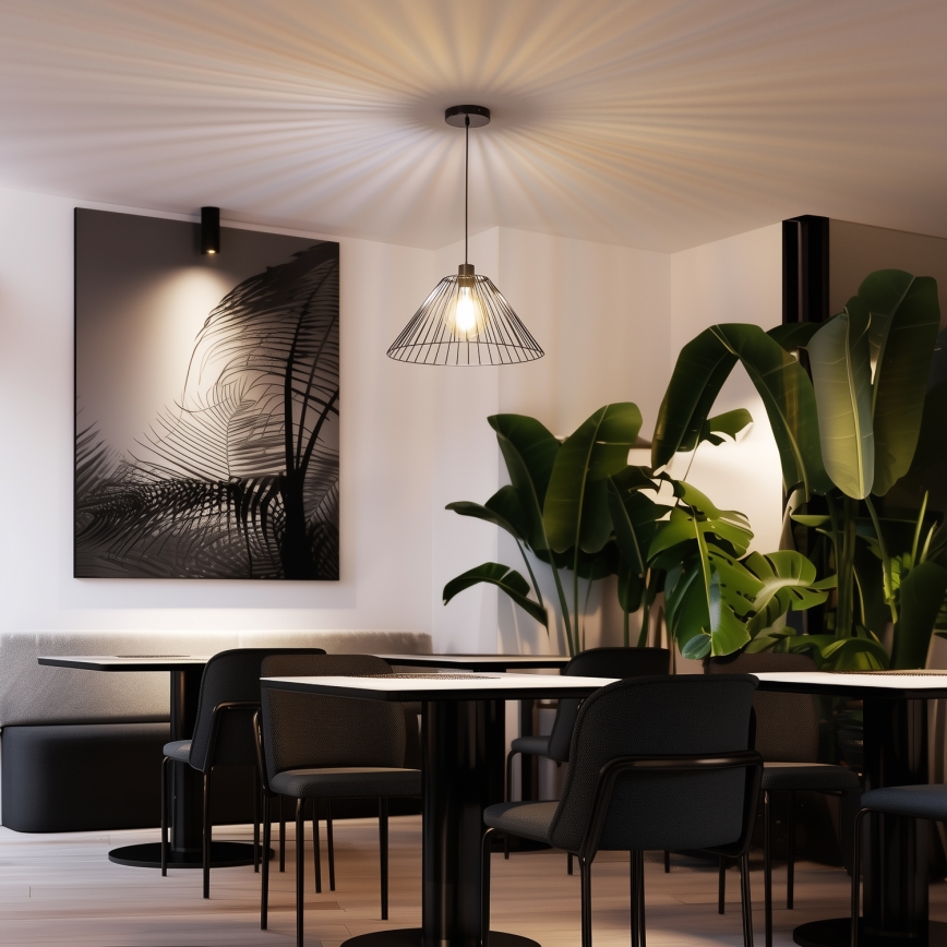 Univerzálne tienidlo CURITIBA, priemer 45 cm, čierne