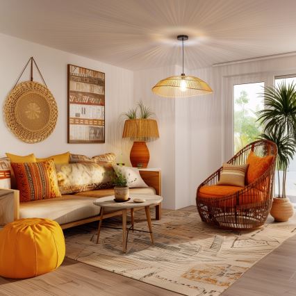 Univerzálne tienidlo KERIA, priemer 70 cm, hnedé