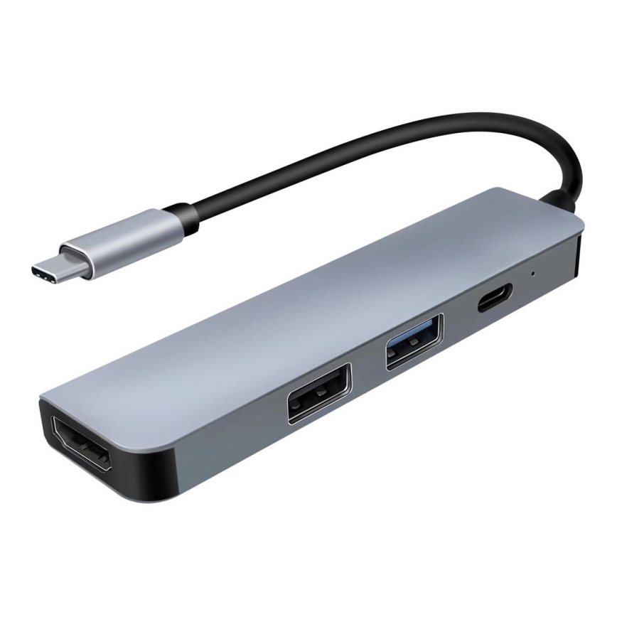 USB-C hub 4v1 Power Delivery 100W a HDMI 4K