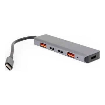 USB-C rozbočovač 5 v 1 s Power Delivery 100 W