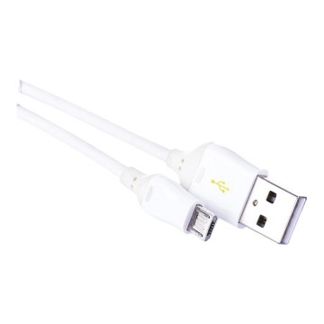 USB kábel USB 2.0 A konektor/USB B micro konektor biela