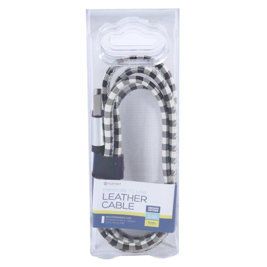 USB kábel USB A / Micro USB konektor 1m biela
