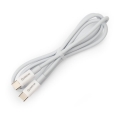 USB kábel USB-C / USB-C konektor 60W 1m biela