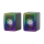 USB Reproduktory s RGB podsvietením 2x3W/5V čierna