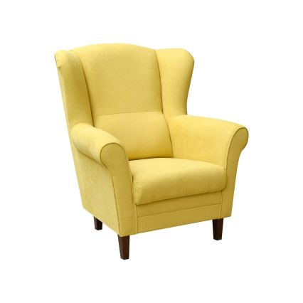 Ušiakové kreslo GALA žlté