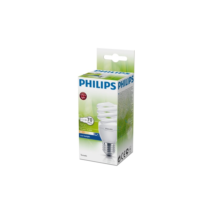 Úsporná žiarovka Philips TORNADO E27/15W/230V 6500K