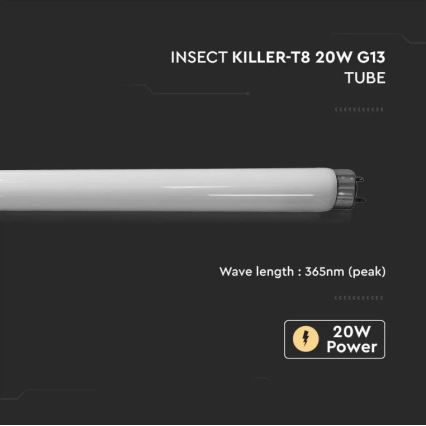 UV Žiarivková trubica pre elektrický lapač hmyzu T8 G13/20W/230V 60,5 cm