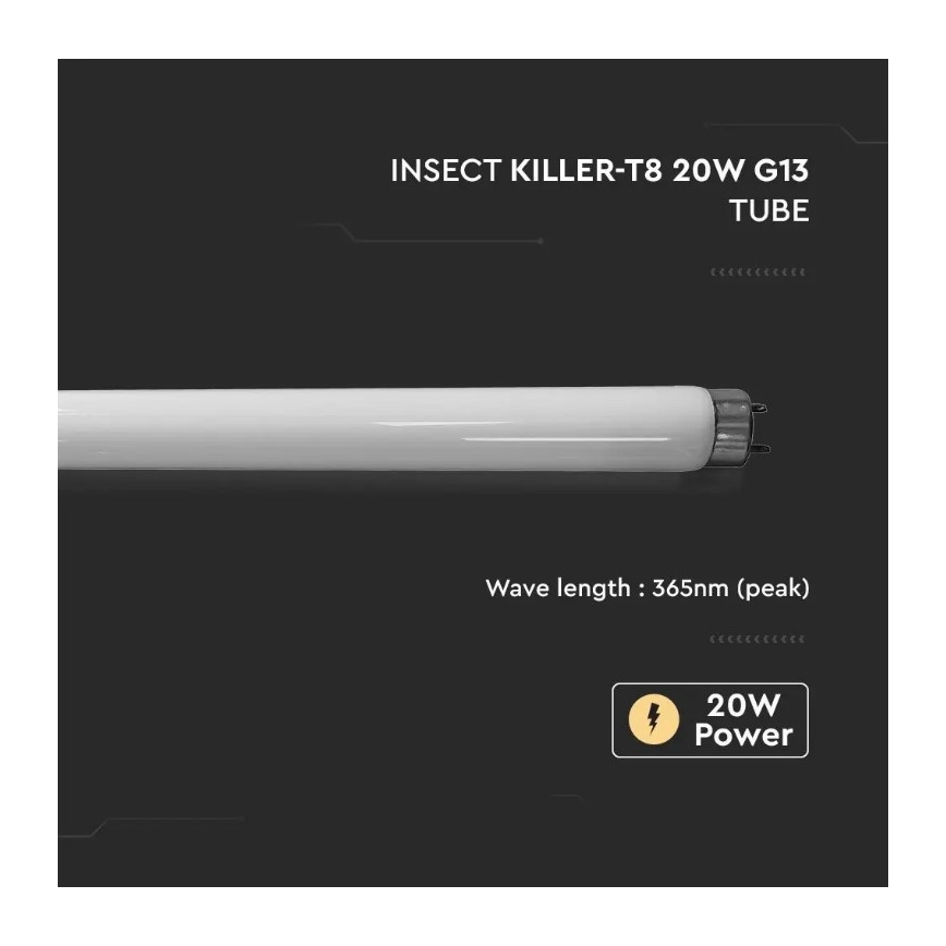 UV Žiarivková trubica pre elektrický lapač hmyzu T8 G13/20W/230V 60,5 cm