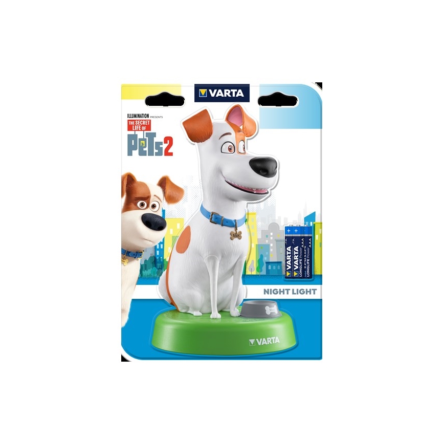 Varta 15641 - LED Detská lampa THE SECRET LIFE OF PETS LED/3xAAA
