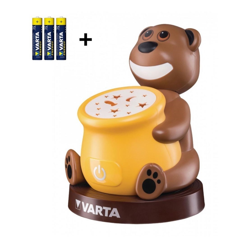 Varta 17501 - LED Detská projektorová lampa PAUL 2xLED/3xAA