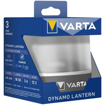 Varta 17670101111 - LED Nabíjacia svietidlo DYNAMO LANTERN LED/5V 350 mAhIP54